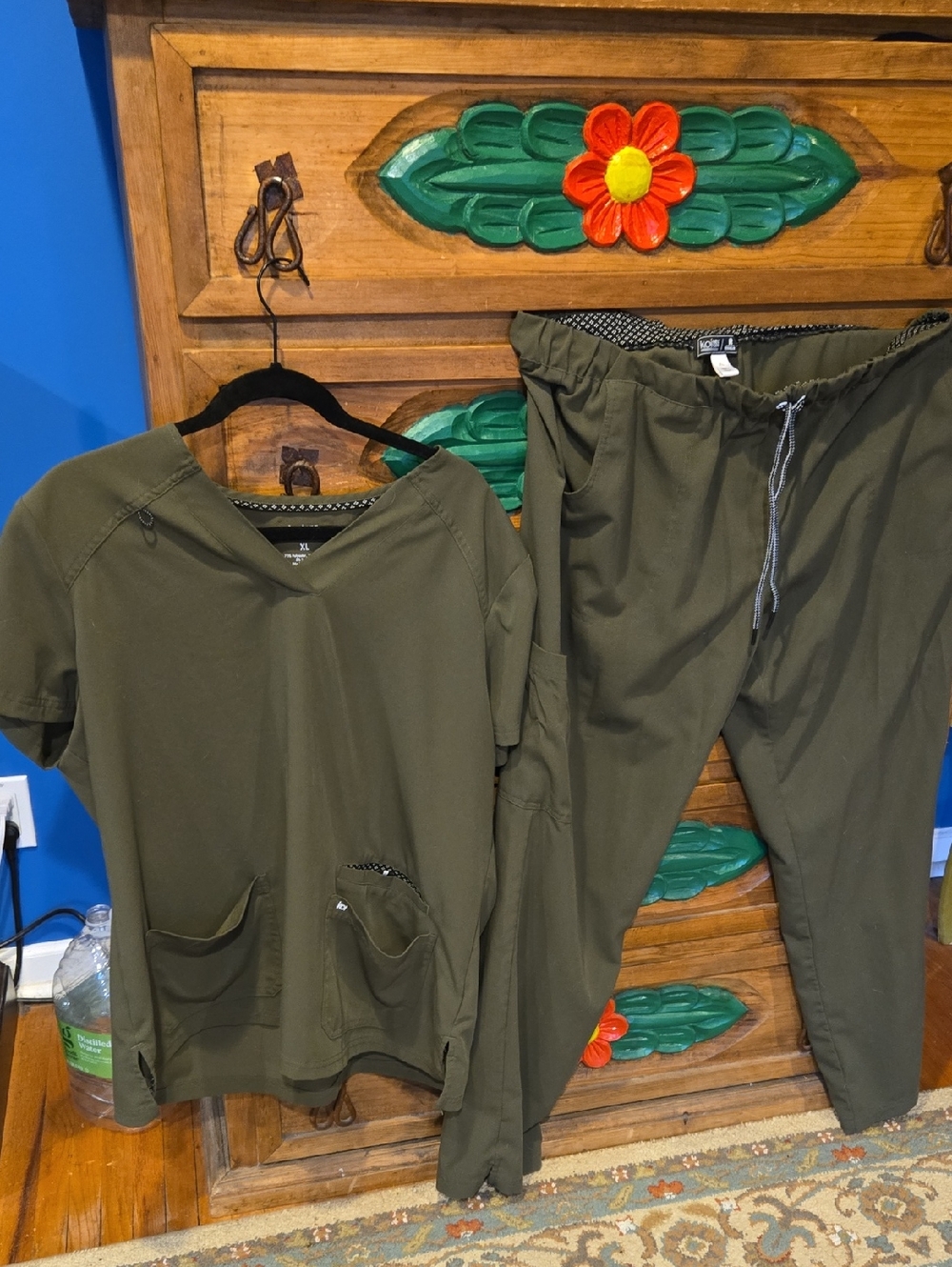 koi Next Gen Olive Green Scrub Top